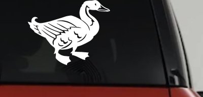 Solid Duck Car or Truck Window Vinyl Decal Sticker