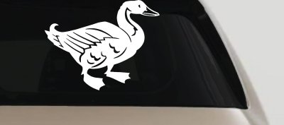 Solid Duck Car or Truck Window Vinyl Decal Sticker