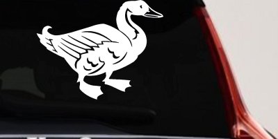 Solid Duck Car or Truck Window Vinyl Decal Sticker