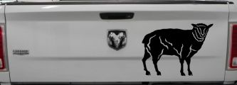Solid Lamb Car or Truck Window Decal Sticker (Black)