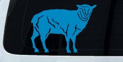 Solid Lamb Car or Truck Window Decal Sticker (Blue)
