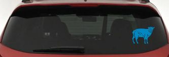 Solid Lamb Car or Truck Window Decal Sticker (Blue)