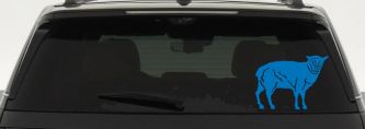 Solid Lamb Car or Truck Window Decal Sticker (Sky Blue)