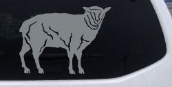 Solid Lamb Car or Truck Window Decal Sticker (Telegrey)