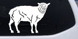 Solid Lamb Car or Truck Window Decal Sticker
