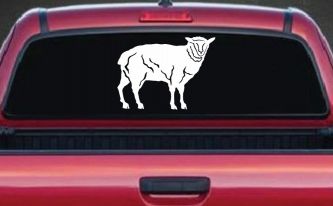 Solid Lamb Car or Truck Window Decal Sticker