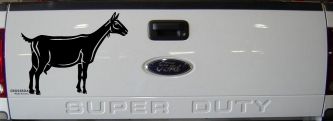 Solid Goat Car or Truck Window Decal Sticker (Black)