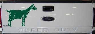 Solid Goat Car or Truck Window Decal Sticker (Dark Green)