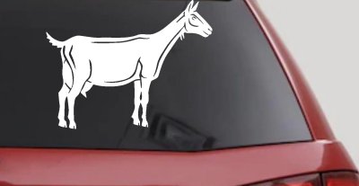 Solid Goat Car or Truck Window Vinyl Decal Sticker