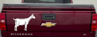 Solid Goat Car or Truck Window Decal Sticker (White)