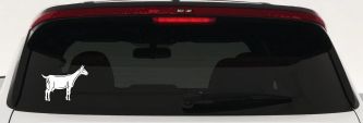Solid Goat Car or Truck Window Decal Sticker (White)