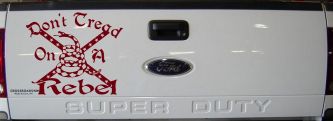 Gadsden Dont Tread On a Rebel Country Car or Truck Window Decal Sticker (Burgundy)