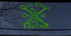 Gadsden Dont Tread On a Rebel Country Car or Truck Window Vinyl Decal Sticker (Lime)