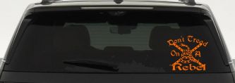 Gadsden Dont Tread On a Rebel Country Car or Truck Window Decal Sticker (Orange)