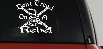 Gadsden Dont Tread On a Rebel Country Car or Truck Window Vinyl Decal Sticker