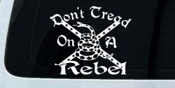 Gadsden Dont Tread On a Rebel Country Car or Truck Window Decal Sticker