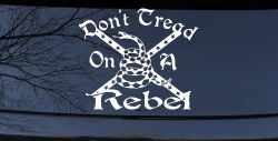 Gadsden Dont Tread On a Rebel Country Car or Truck Window Decal Sticker