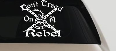 Gadsden Dont Tread On a Rebel Country Car or Truck Window Vinyl Decal Sticker