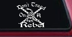 Gadsden Dont Tread On a Rebel Country Car or Truck Window Decal Sticker