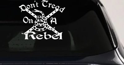 Gadsden Dont Tread On a Rebel Country Car or Truck Window Vinyl Decal Sticker
