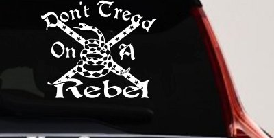 Gadsden Dont Tread On a Rebel Country Car or Truck Window Vinyl Decal Sticker