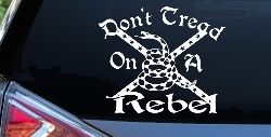 Gadsden Dont Tread On a Rebel Country Car or Truck Window Decal Sticker