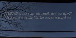 JESUS is the way Christian Car or Truck Window Decal Sticker (Silver)