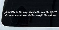JESUS is the way Christian Car or Truck Window Decal Sticker