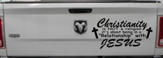 Relationship With Jesus Christian Car or Truck Window Vinyl Decal Sticker (Black)