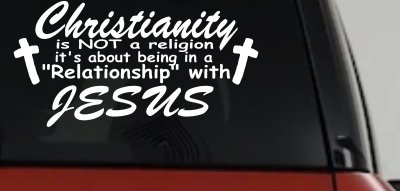 Relationship With Jesus Christian Car or Truck Window Vinyl Decal Sticker
