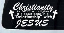 Relationship With Jesus Christian Car or Truck Window Decal Sticker