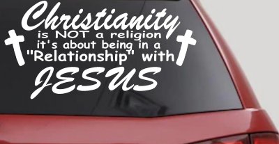 Relationship With Jesus Christian Car or Truck Window Vinyl Decal Sticker