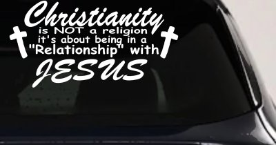 Relationship With Jesus Christian Car or Truck Window Vinyl Decal Sticker