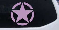 Military Jeep Star Segmented Car or Truck Window Decal Sticker (Lilac)