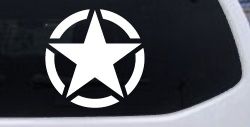 Military Jeep Star Segmented Car or Truck Window Decal Sticker