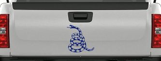 Gadsden Rattle Snake Only Car or Truck Window Decal Sticker (Navy)