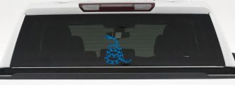 Gadsden Rattle Snake Only Car or Truck Window Decal Sticker (Sky Blue)