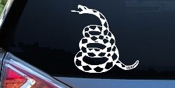 Gadsden Rattle Snake Only Car or Truck Window Decal Sticker