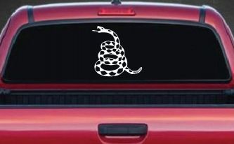 Gadsden Rattle Snake Only Car or Truck Window Decal Sticker