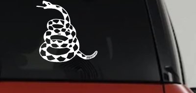 Gadsden Rattle Snake Only Car or Truck Window Vinyl Decal Sticker