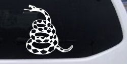 Gadsden Rattle Snake Only Car or Truck Window Decal Sticker