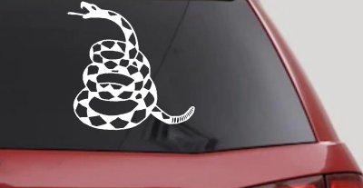 Gadsden Rattle Snake Only Car or Truck Window Vinyl Decal Sticker