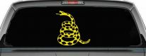 Gadsden Rattle Snake Only Car or Truck Window Decal Sticker (Yellow)