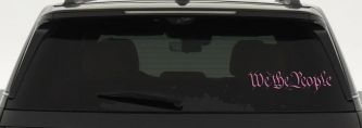 We The People Text Freedom 2nd Amendment Car or Truck Window Decal Sticker (Pink)