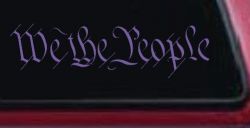 We The People Text Freedom 2nd Amendment Car or Truck Window Decal Sticker (Purple)