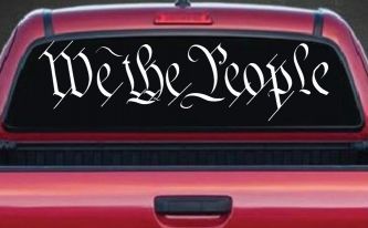 We The People Text Freedom 2nd Amendment Car or Truck Window Decal Sticker