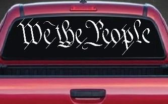 We The People Text Freedom 2nd Amendment Car or Truck Window Decal Sticker