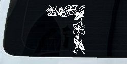 Corner Flower Vine Car or Truck Window Decal Sticker