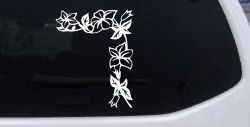 Corner Flower Vine Car or Truck Window Decal Sticker