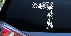 Corner Flower Vine Car or Truck Window Decal Sticker